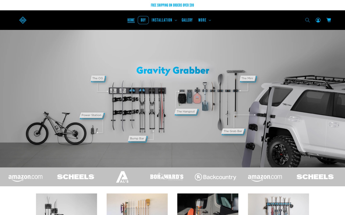 Gravity Grabber website, built by Tearaway Marketing