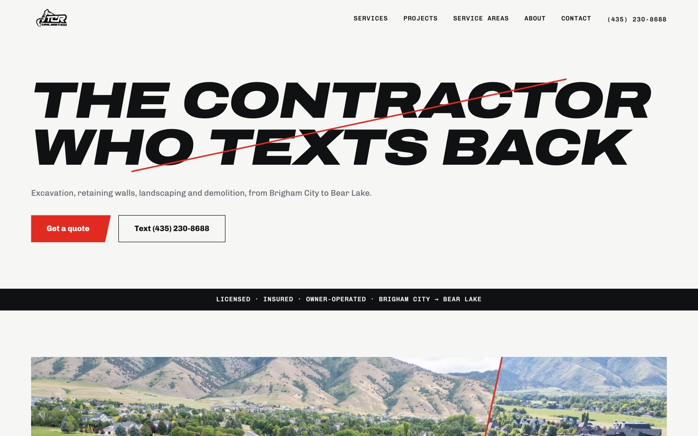 TCR Unlimited website, built by Tearaway Marketing